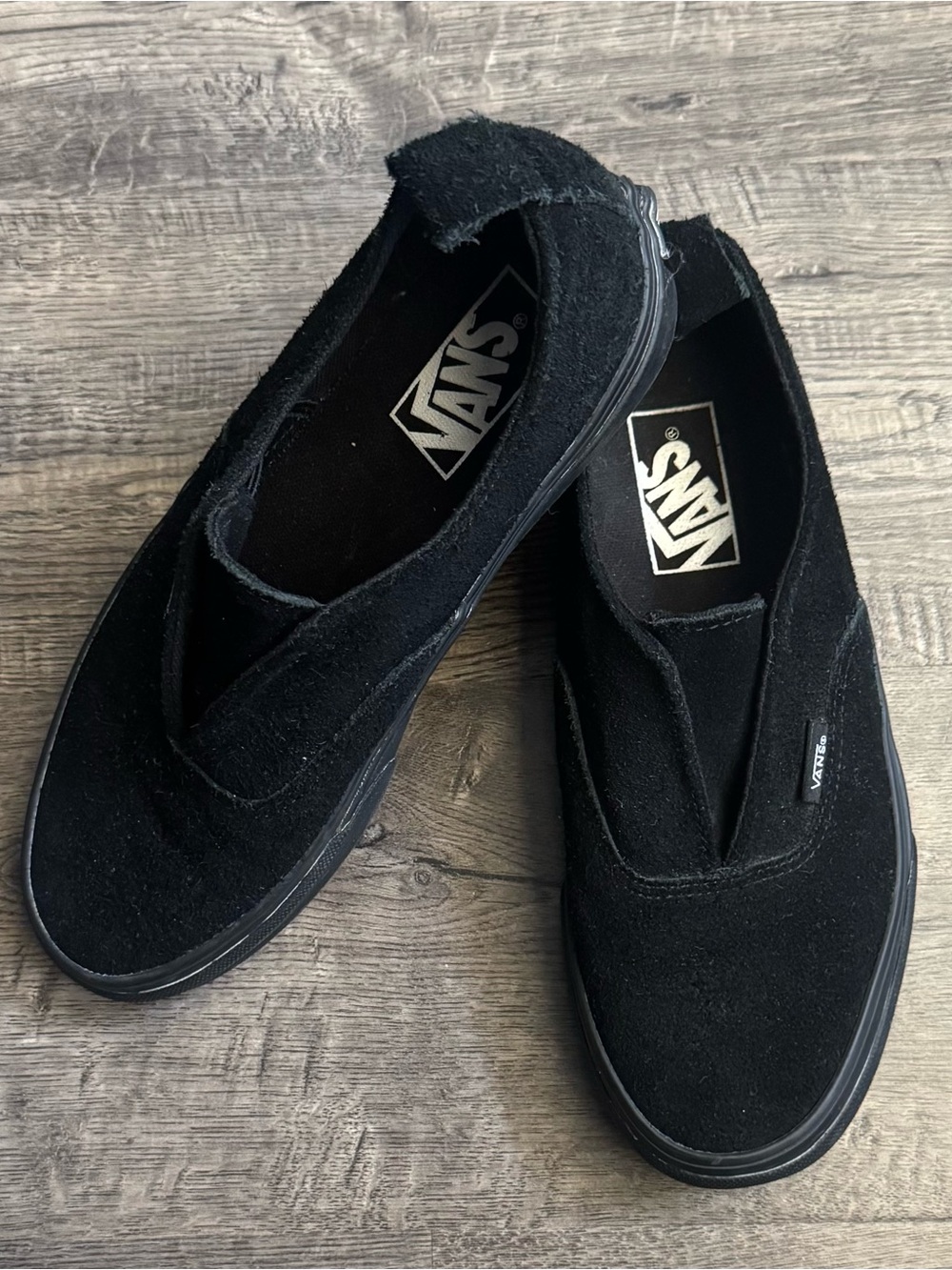 Vans Slip-On Suede Sneakers - Black M5.5 W7 - Picture 2 of 5